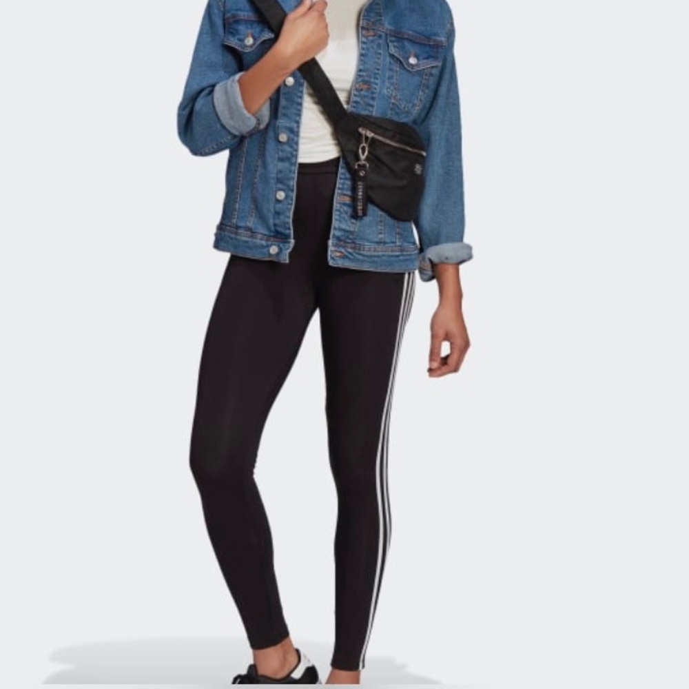 Adidas Black Cotton Leggings